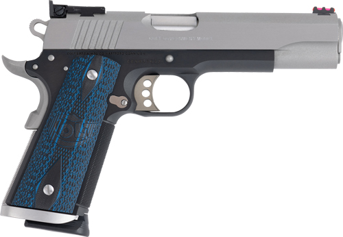 COLT GOLD CUP TROPHY 45ACP 5″ – 8RD TWO TONE BLUE G10 GRIPS