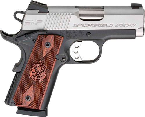 SPRINGFIELD 1911 EMP COMPACT – 9MM 3″ 9RD SS/COCOBOLO CA COMP