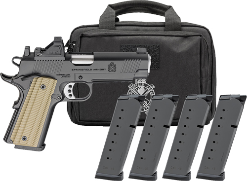SPRINGFIELD 1911 OPERATOR AOS – 9MM 4.25″ 9RD 4 MAGS GEAR PAC
