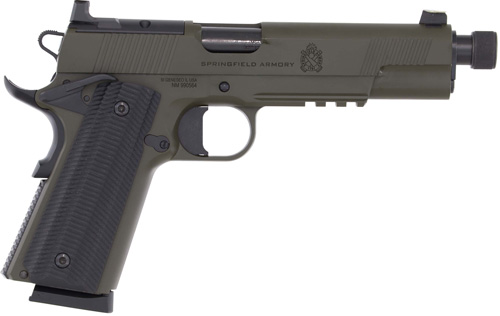 SPRINGFIELD 1911 OPERATOR AOS – 45 ACP 5″ 8RD GREEN THREADED