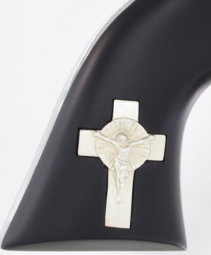 CIMARRON HOLY SMOKER 357MAG FS – 4.75″ WHITE/SILVER CROSS BLACK