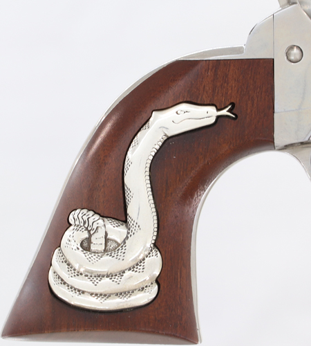 CIMARRON MAN W/NO NAME 357 MAG – FRONTIER 4.75″ SILVER SNAKE