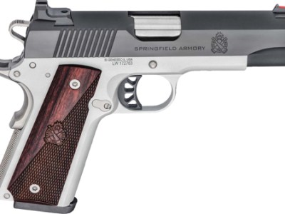 SPRINGFIELD 1911 RONIN 10MM – 5″ SS/BLUED W/ WOOD GRIPS