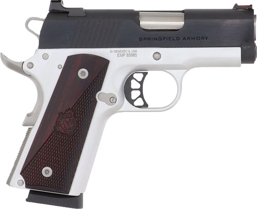SPRINGFIELD 1911 RONIN 9MM 3″ – 9RD SS/BLUED WOOD GRIPS