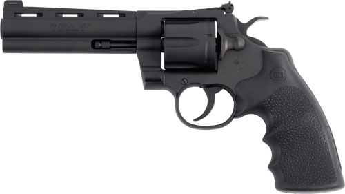COLT PYTHON 357MAG 5″ 6RD – MATTE BLUED BLACK HOGUE GRIPS