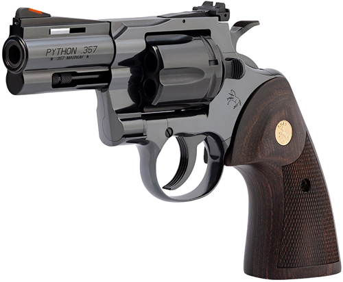 COLT PYTHON 357MAG 3″ 6RD – BLUED WALNUT GOLD MEDALLION