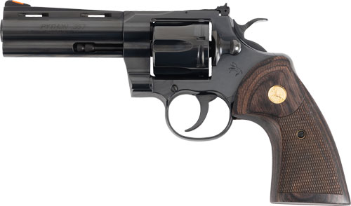 COLT PYTHON 357MAG 4.25″ 6RD – BLUED WALNUT GOLD MEDALLION