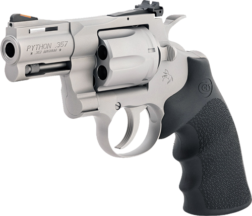 COLT PYTHON 357MAG 3″ 6RD – MATTE STAINLESS HOGUE GRIPS