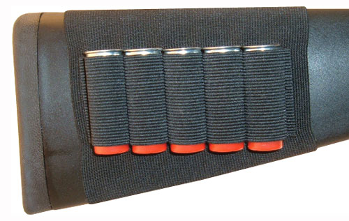 GROVTEC SHOTGUN SHELL HOLDER – BUTTSTOCK SLEEVE OPEN STYLE BK