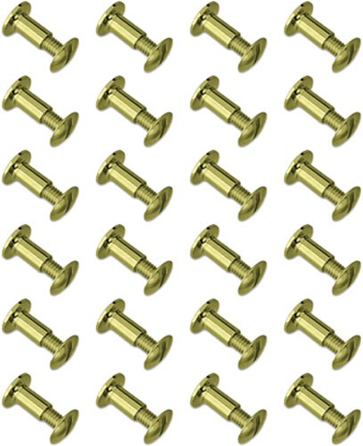 GROVTEC BRASS CHICAGO SCREWS – 24-PACK
