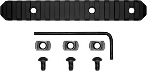 GROVTEC RAIL SECTION M-LOK – 6″ 15 SLOT ALUMINUM BLACK