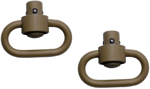 GROVTEC HD PUSH BUTTON SWIVELS – CERAKOTE FDE 1 1/4″ 2-PACK