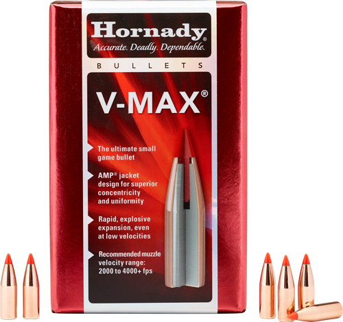 HORNADY BULLETS 22 CAL 224 – 53GR V-MAX 100RD 40BX/CS