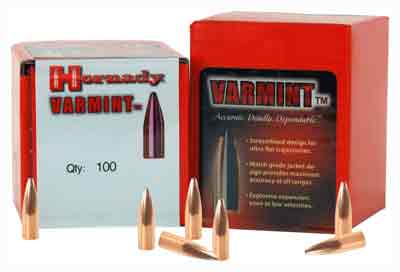 HORNADY BULLETS 22 CAL .224 – 55GR JSP W/CANNELURE 100CT