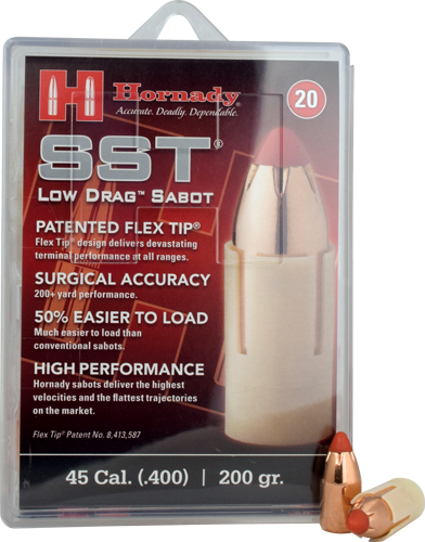 HORNADY .45CAL SABOTED BULLET – .400 200GR SST 20CT 10BX/CS