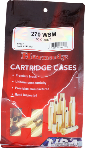 HORNADY UNPRIMED CASES 270 WSM – 50 PACK 5PK/CS