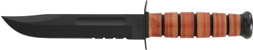 KA-BAR FIGHTING/UTILITY KNIFE – 7″ SRRTD W/LTHR SHTH US ARMY