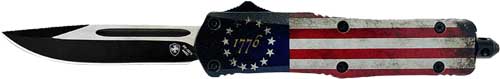 TEMPLAR KNIFE LARGE OTF BETSY – ROSS FLAG 3.5″ BLACK DROP PNT