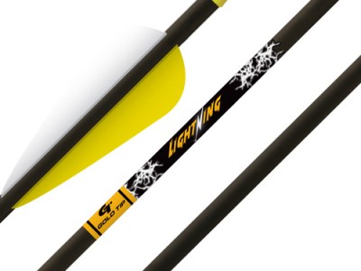 GOLD TIP ARROW LIGHTNING YOUTH – 2.5″ VANE TEC GLUED-IN PNT 3PK