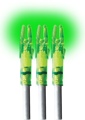 LUMENOK LIGHTED NOCK – GT-SERIES GREEN 3PK