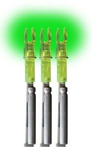 LUMENOK LIGHTED NOCK – X-SERIES GREEN 3PK