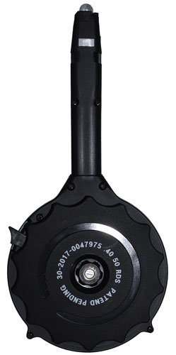 IVER JOHNSON MAGAZINE POLYMER – FITS GLOCK 40SW 50RD DRUM BLK