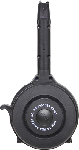 IVER JOHNSON MAGAZINE POLYMER – FITS GLOCK 9MM 50RD DRUM BLK