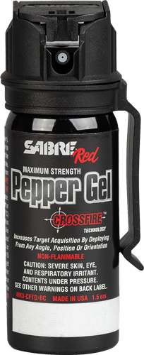 SABRE RED PEPPER GEL FLIP TOP – UNIT W/BELT CLIP 50.4GR