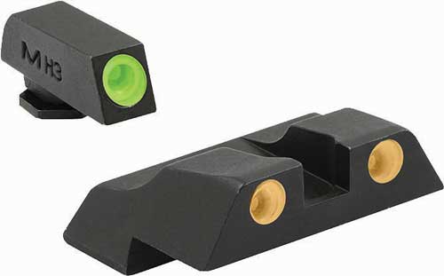 MEPROLIGHT NIGHT SIGHT FIXED – SET GREEN/ORG FOR MOST GLOCKS