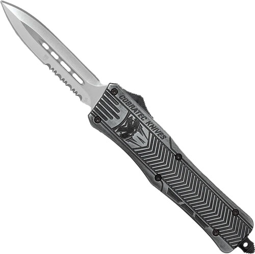 COBRATEC MEDIUM CTK1 OTF – STONEWASH 3″ DAGGER SERRATED