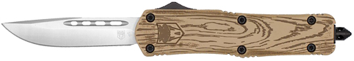 COBRATEC MEDIUM FS3 OTF 3″ D2 – WOOD GRAIN CERAKOTE DROP POINT