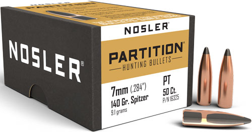 NOSLER BULLETS 7MM .284 – 140GR PARTITION 50CT
