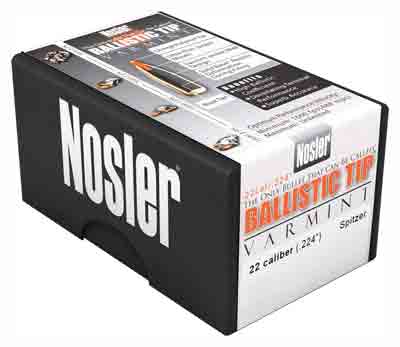 NOSLER BULLETS 22 CAL .224 – 50GR BALLISTIC TIP 250CT