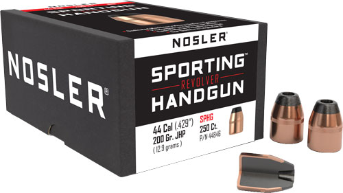 NOSLER BULLETS 44 CAL .429 – 200GR JHP 250CT
