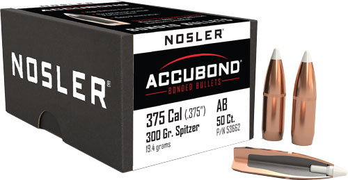 NOSLER BULLETS 375 CAL .375 – 300GR ACCUBOND 50CT