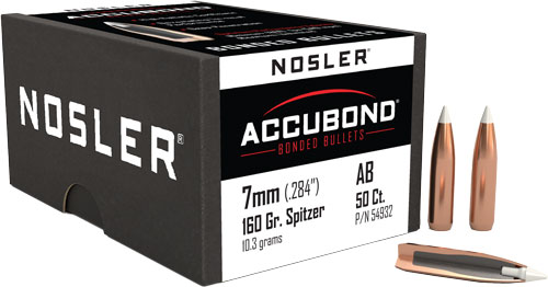 NOSLER BULLETS 7MM .284 – 160GR ACCUBOND 50CT
