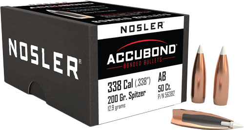NOSLER BULLETS 338 CAL .338 – 200GR ACCUBOND 50CT