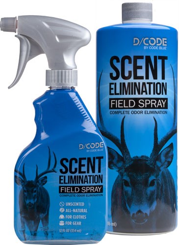 D-CODE SCENT ELIMINATION SPRAY – REFILL COMBO 12FL OZ/32FL OZ