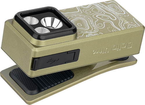 OLIGHT OCLIP ULTRA 530 LUMENS – RECHARGEABLE OLIVE TOPO