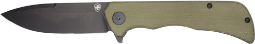 TEMPLAR KNIFE PALADIN FOLDER – 3.27″ GREEN MICARTA BLK DP D2
