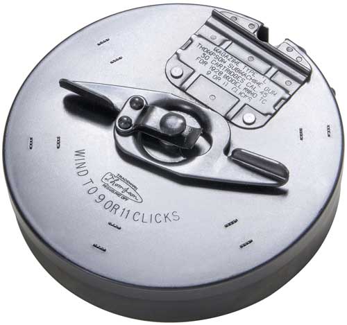 THOMPSON MAGAZINE DRUM 45ACP – 50RD BLUED STEEL