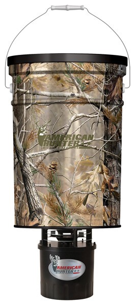 AMERICAN HUNTER FEEDER HANGING – 50LB METAL HOPPER RT-AP CAMO