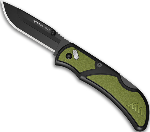 OUTDOOR EDGE RAZOR EDC LITE – 2.5″ OD GREEN PMS 2 BLK BLADES