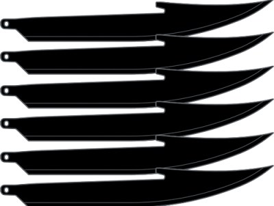 OUTDOOR EDGE 5″ REPLACEMENT – BLADES 6-PACK BONING/FILLET