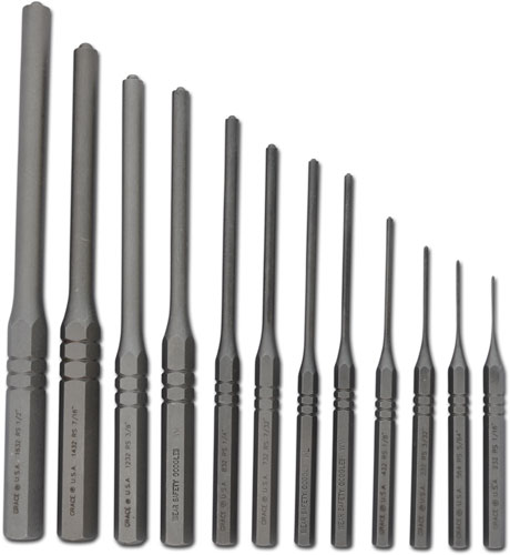 GRACE USA ROLL PIN PUNCH SET – STEEL 12PC W/VINYL POUCH