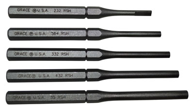 GRACE USA PUNCH SET – ROLL PIN HOLDER SET OF 5 STEEL