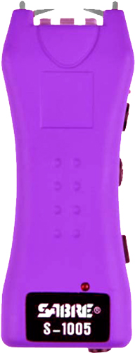 SABRE STUN GUN FLASHLIGHT MINI – W/HOLSTER 1.600uC PURPLE