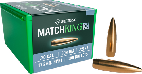 SIERRA BULLETS .30 CAL .308 – 175GR HP-BT MATCHKING X 100CT