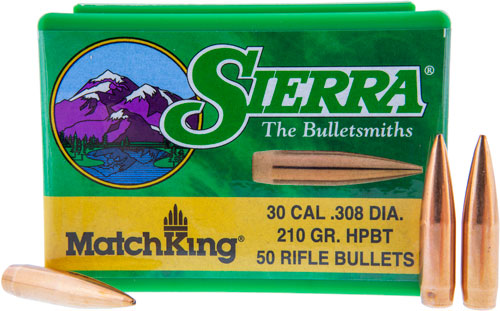 SIERRA BULLETS .30 CAL .308 – 210GR HPBT MATCH 50CT