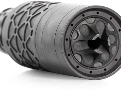 RUGGED SUPPRESSORS AXIAL 762 – M2 BRAKE & HIDER CAP R.U.M BLK
